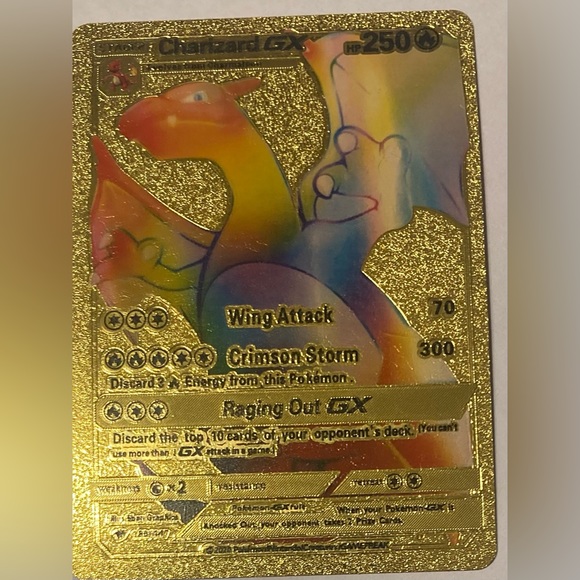 Gold foil charizard GX